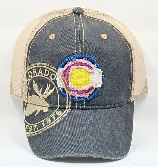Aged Colorado Hat with Moose My Store