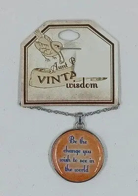 "Be The Change You Want To See In The World" Necklace Round The Mountain Gift Shop
