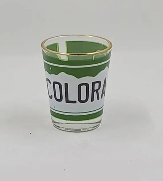 Colorado License Plate Shot Glass My Store