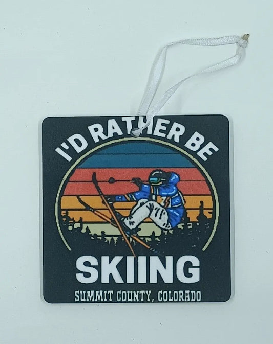 I'd Rather Be Skiing Christmas Ornament My Store