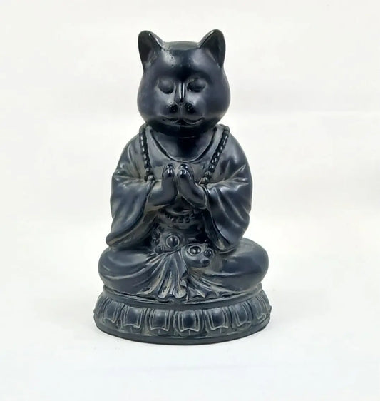 Meditating Cat Statue Round The Mountain Gift Shop