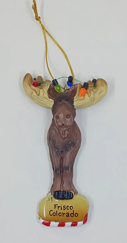 Moose Christmas Ornament Round The Mountain Gift Shop