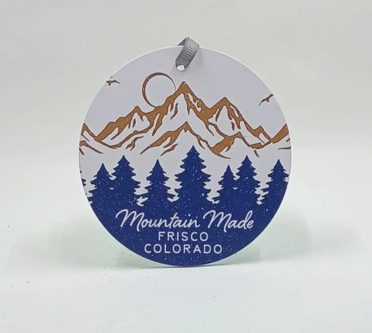 Mountain Made Frisco, Colorado Ornament Round The Mountain Gift Shop