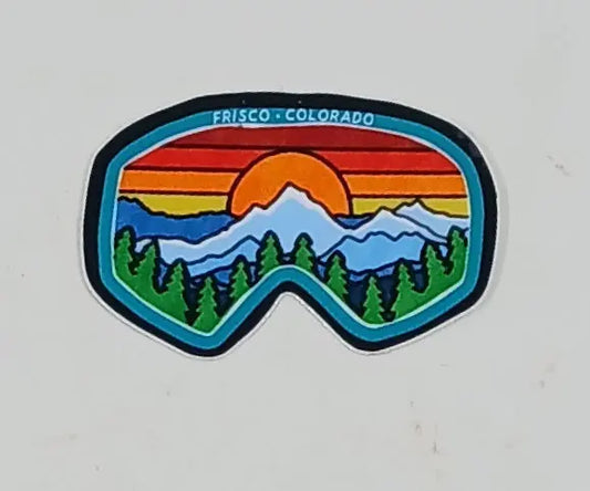 Mountain Scenery on Goggles Sticker My Store