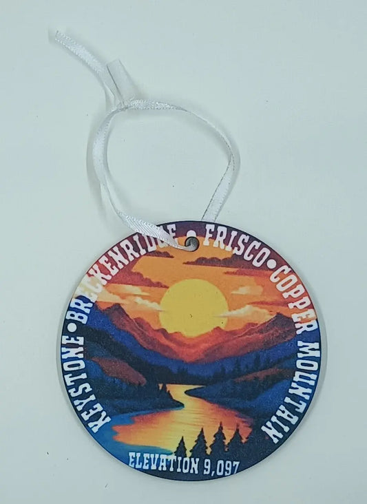 Mountains and River Christmas Ornament My Store
