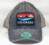 Retro Sunset Trucker Hat with Colorado Round The Mountain Gift Shop
