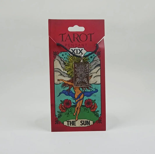 The Sun Tarot Card Pendant Necklace Round The Mountain Gift Shop