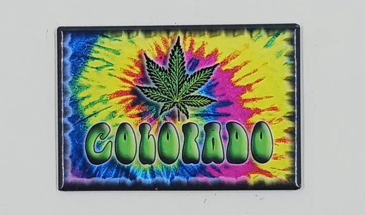Trippy Colorado Pot Leaf Magnet My Store