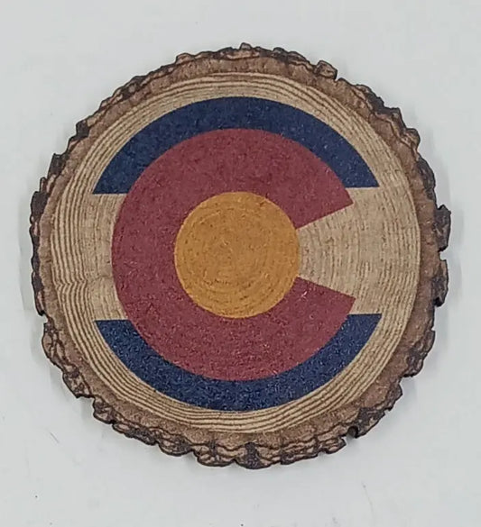 Wooden Colorado Flag Magnet My Store